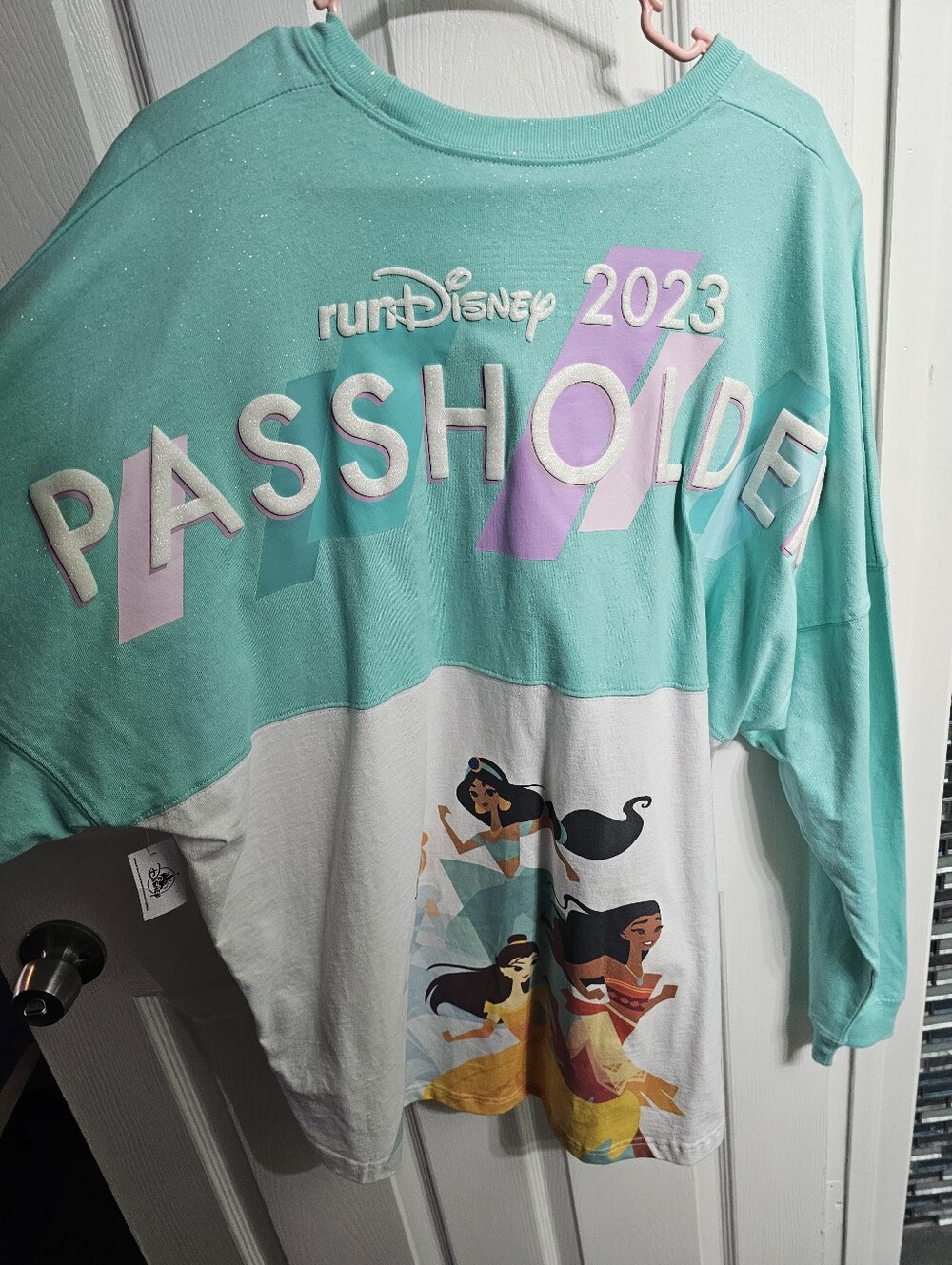 Disney Mint & White Run Disney Princesz Half 2023 Passholder Spirit Jersey